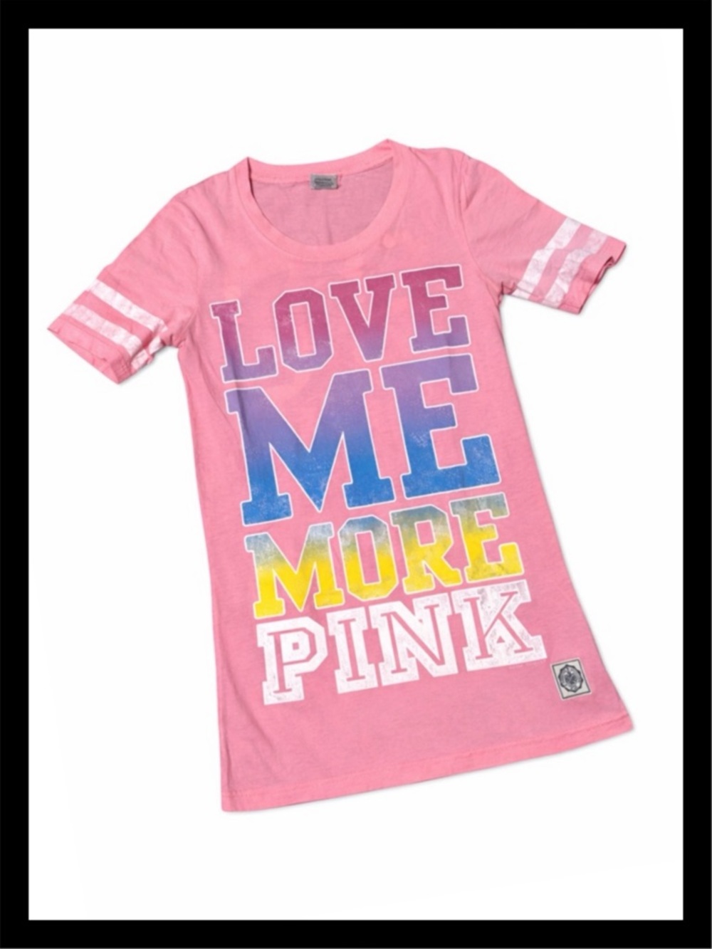 💕ℙ𝕀ℕ𝕂 𝕍𝕊 “LOVE ME MORE PINK” HTF/VINTAGE/RARE Tee EUC💕